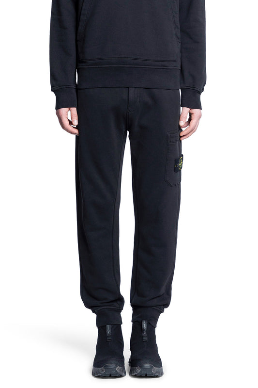 STONE ISLAND MAN BLACK TROUSERS