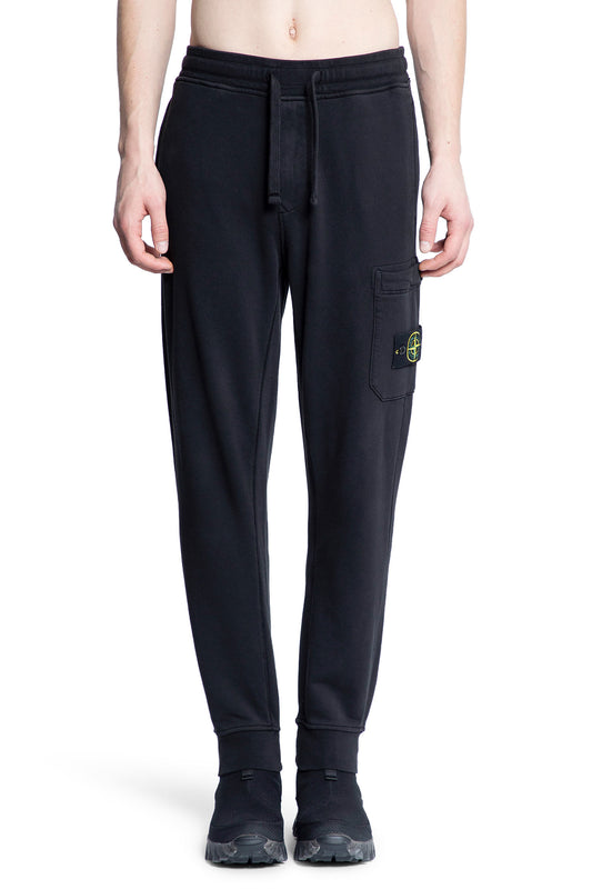 STONE ISLAND MAN BLACK TROUSERS