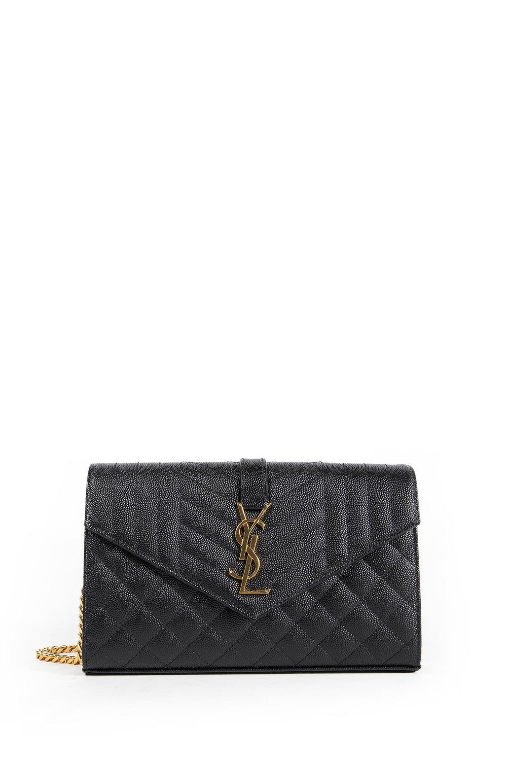 SAINT LAURENT Monogram Chain Wallet In Mix Matelassé woman