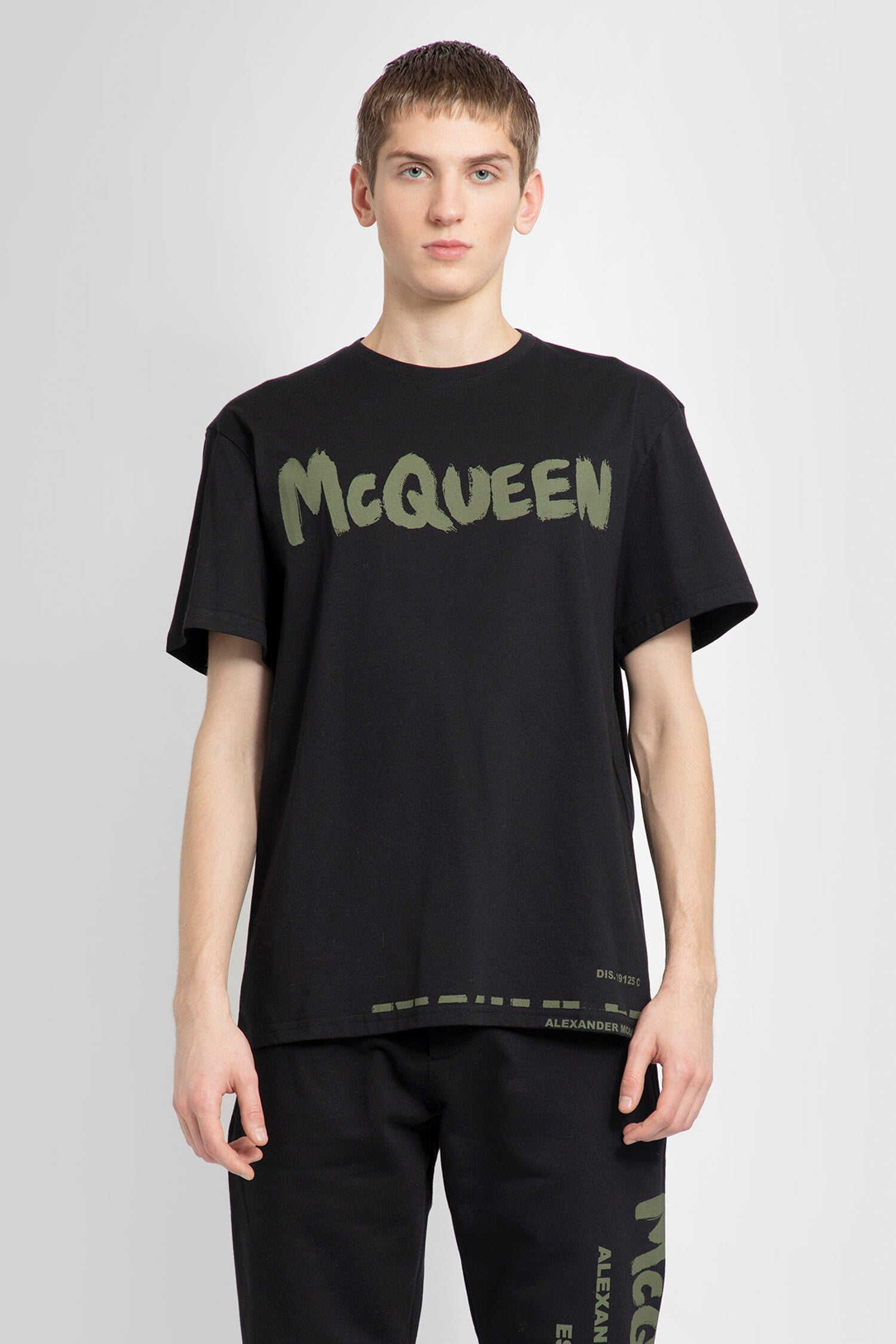 ALEXANDER MCQUEEN MAN BLACK T-SHIRTS & TANK TOPS