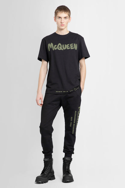 ALEXANDER MCQUEEN MAN BLACK T-SHIRTS & TANK TOPS