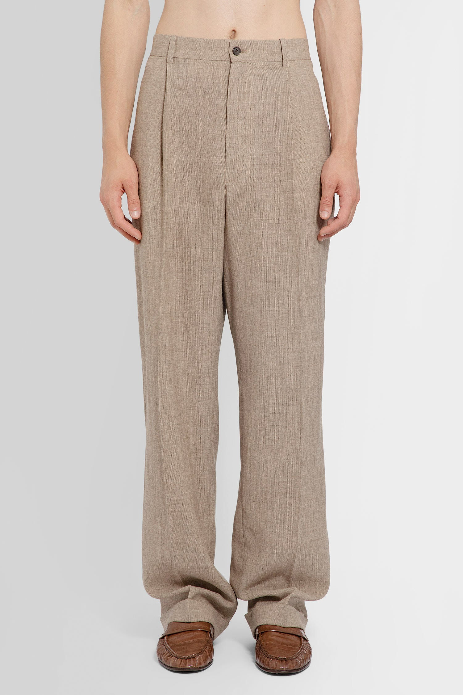 THE ROW MAN BEIGE TROUSERS