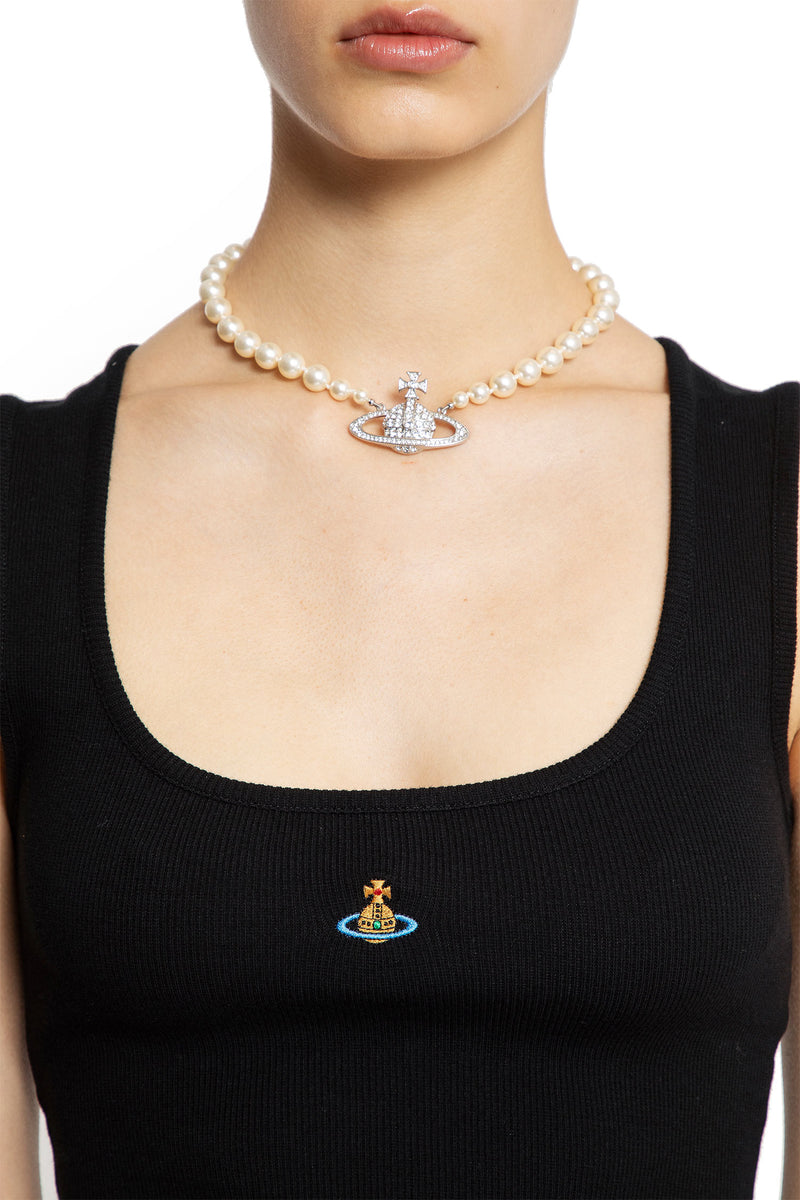 VIVIENNE WESTWOOD One Row Pearl Orb Choker woman