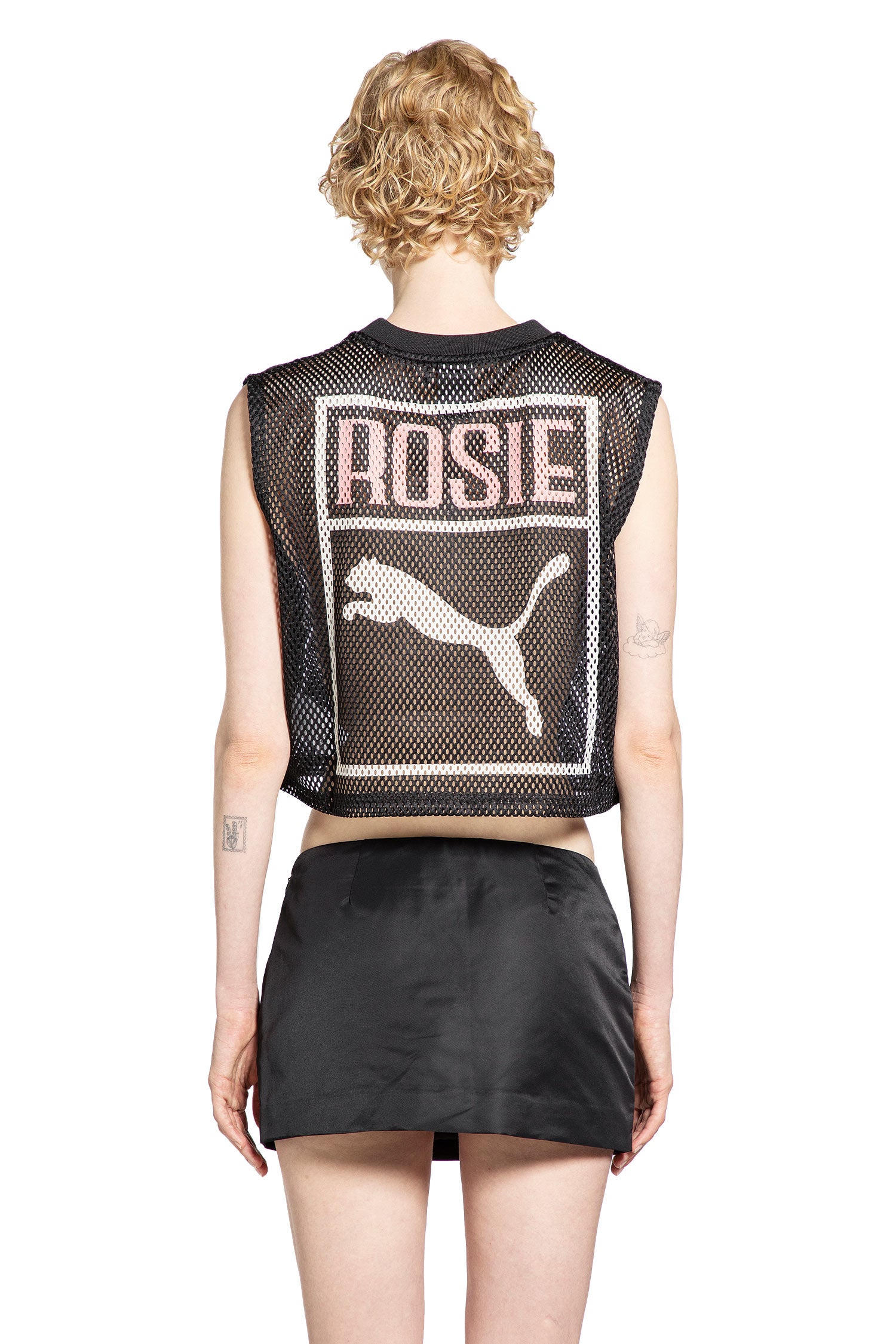 Rosé Collaboration Relaxed Mesh Top