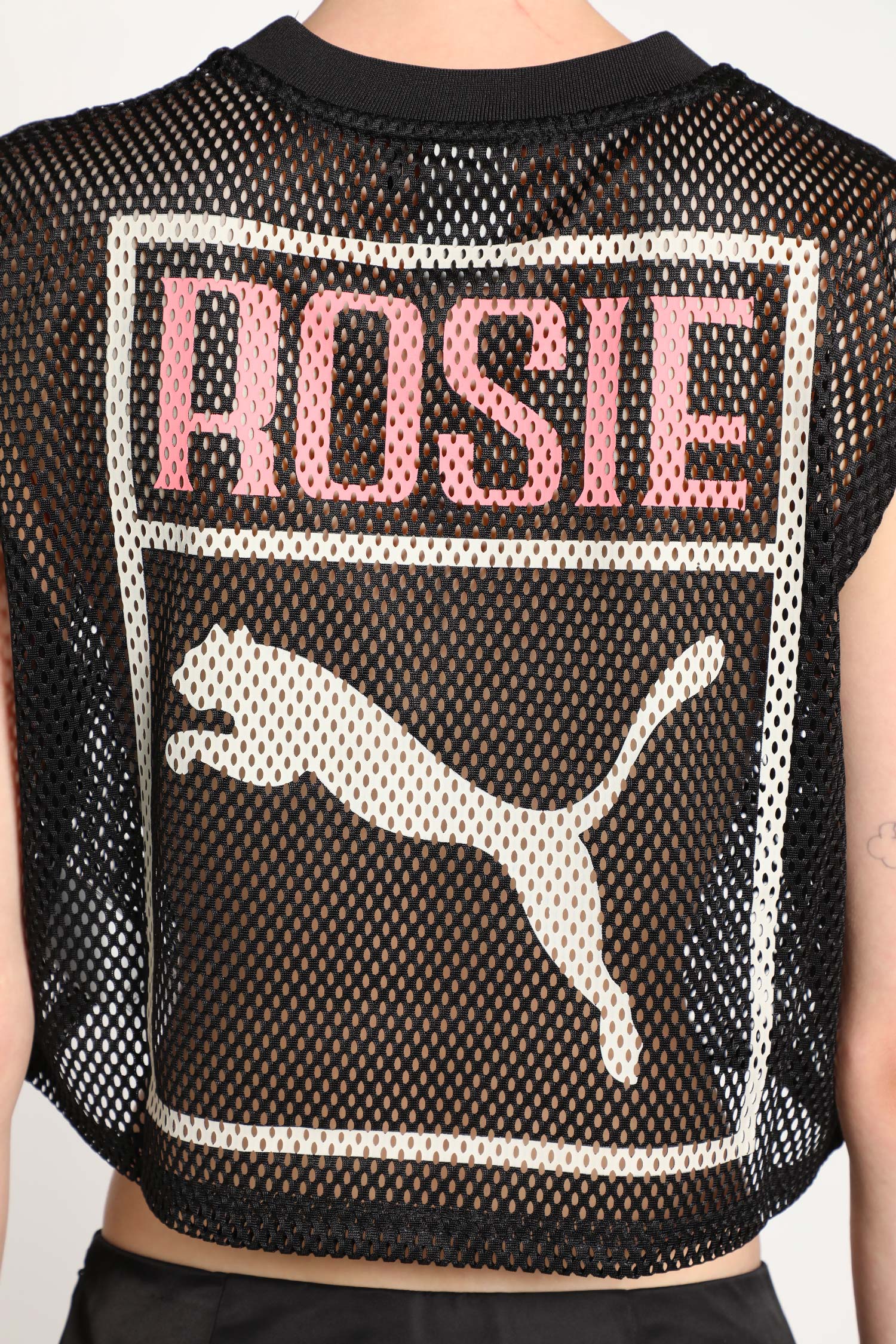 Rosé Collaboration Relaxed Mesh Top