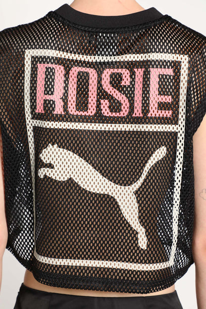 Rosé Collaboration Relaxed Mesh Top