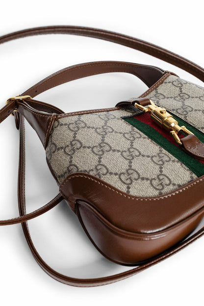 GUCCI WOMAN BROWN SHOULDER BAGS