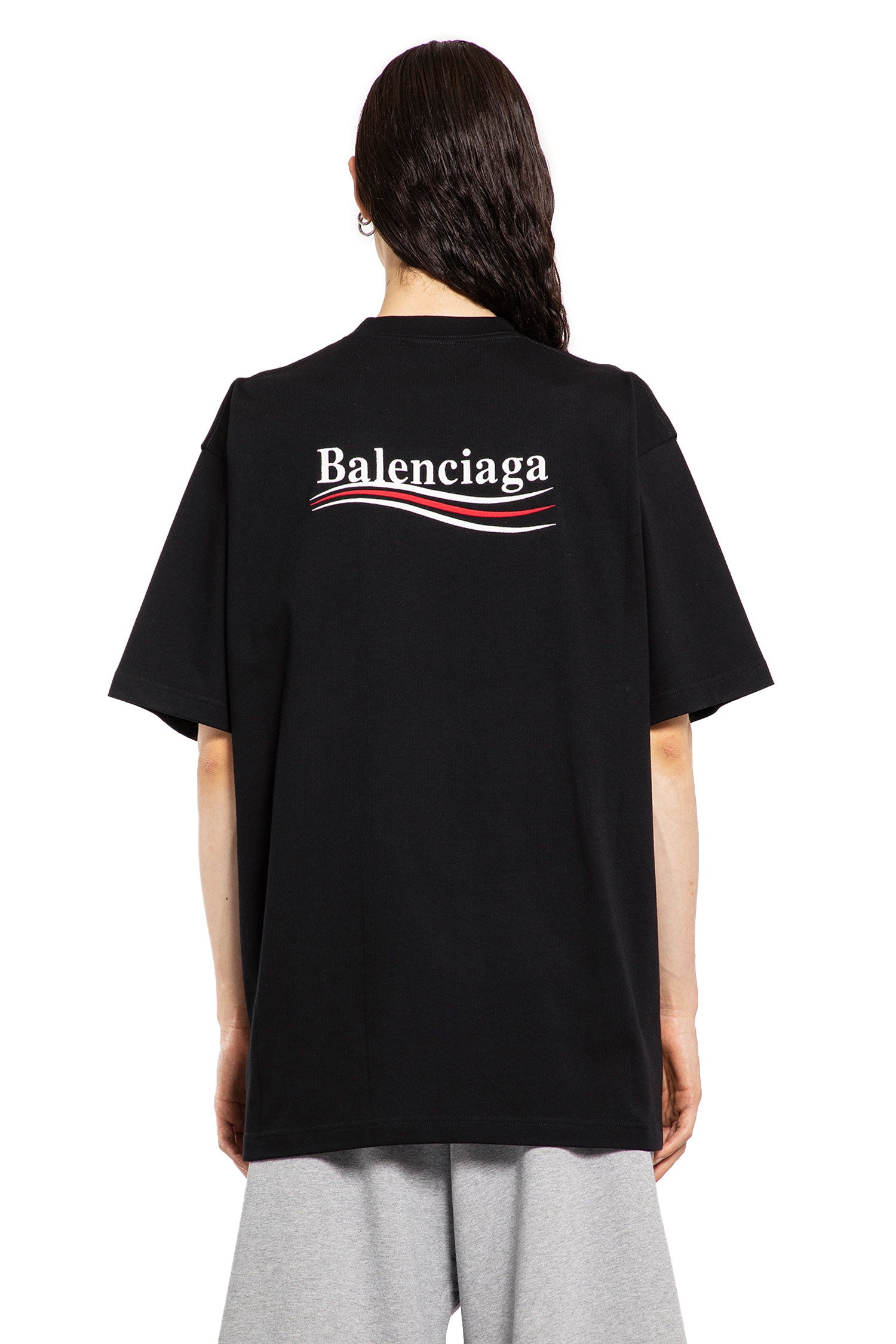 BALENCIAGA MAN BLACK T-SHIRTS & TANK TOPS