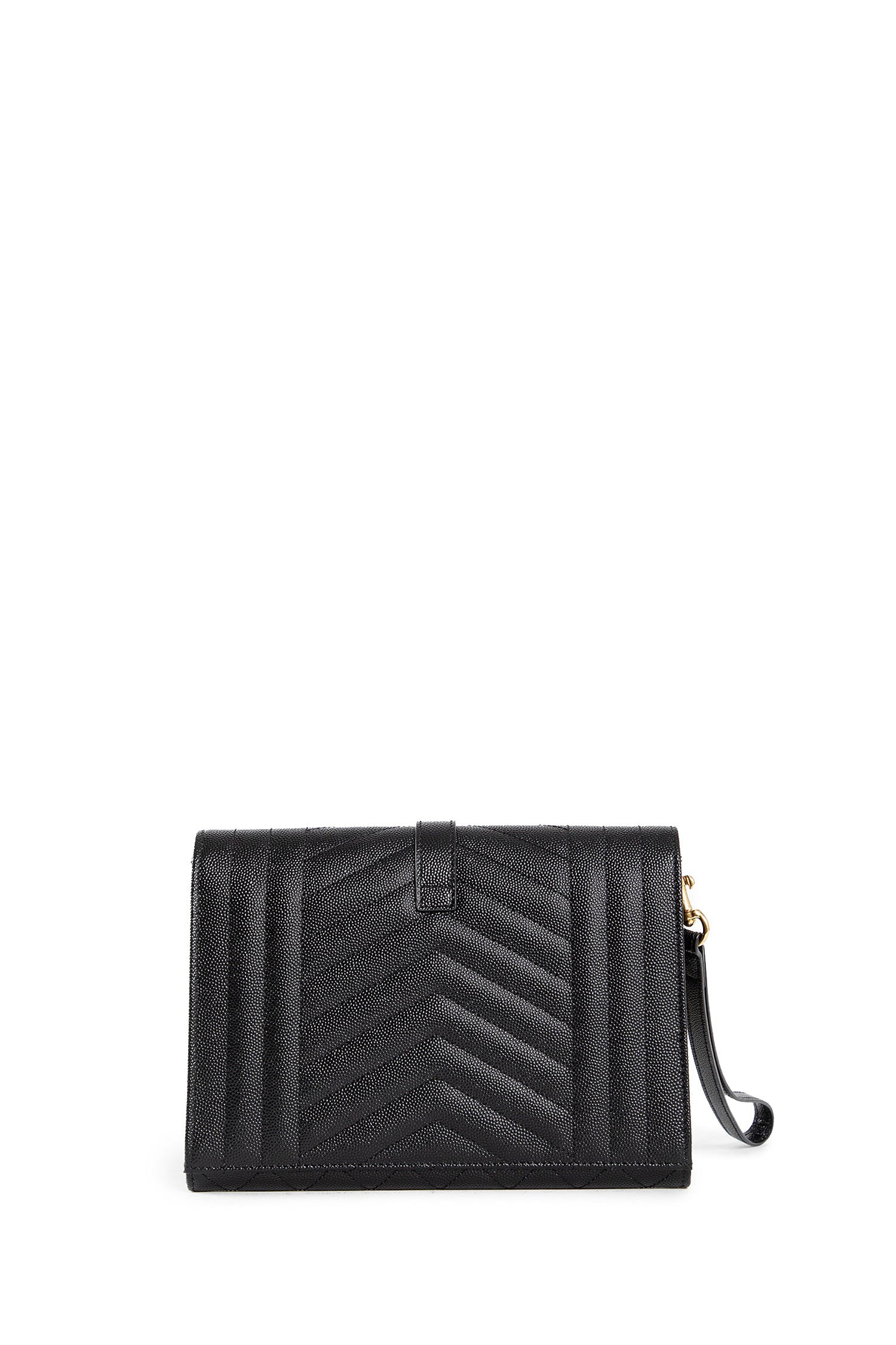 Envelope flap puoch mix matelassé embossed leather