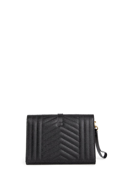 Envelope flap puoch mix matelassé embossed leather