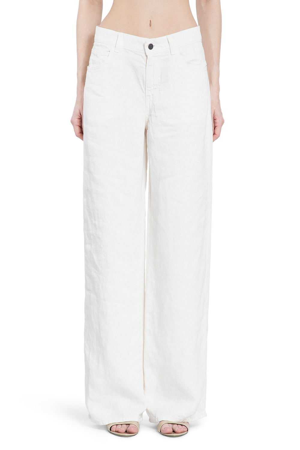 THE ROW WOMAN WHITE JEANS