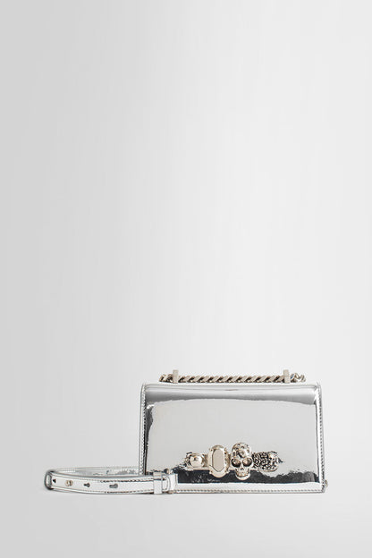 ALEXANDER MCQUEEN WOMAN SILVER CROSSBODY BAGS