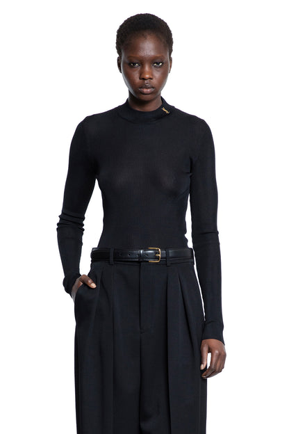 SAINT LAURENT WOMAN BLACK TOPS