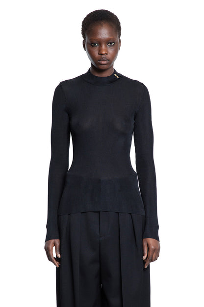 SAINT LAURENT WOMAN BLACK TOPS
