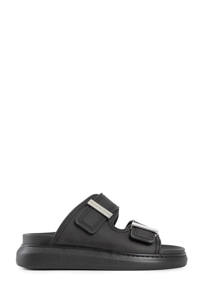 ALEXANDER MCQUEEN WOMAN BLACK SANDALS & SLIDES