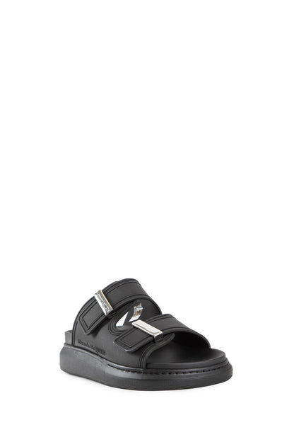 ALEXANDER MCQUEEN WOMAN BLACK SANDALS & SLIDES