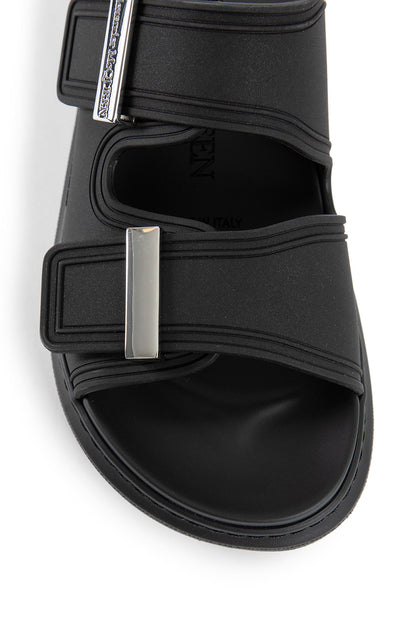 ALEXANDER MCQUEEN WOMAN BLACK SANDALS & SLIDES