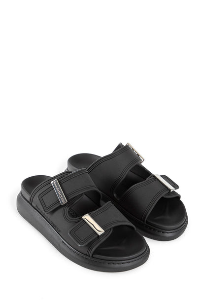 ALEXANDER MCQUEEN WOMAN BLACK SANDALS & SLIDES