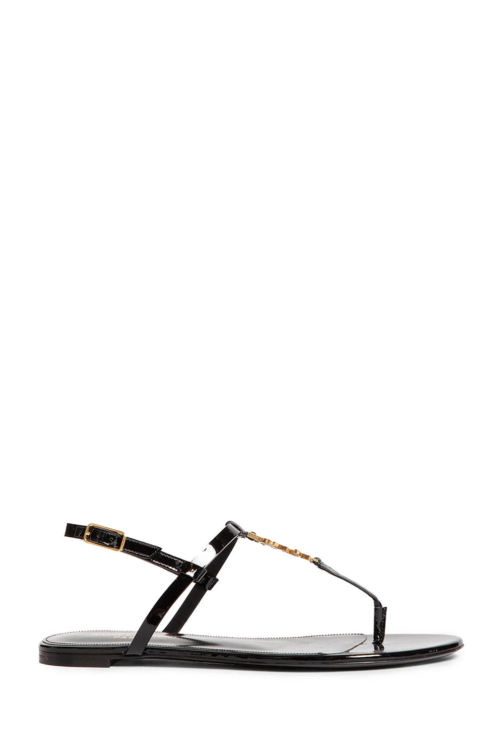 SAINT LAURENT WOMAN BLACK SANDALS & SLIDES - Antonioli.eu