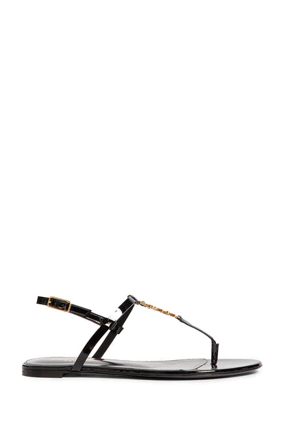 SAINT LAURENT WOMAN BLACK SANDALS & SLIDES - Antonioli.eu