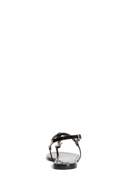 SAINT LAURENT WOMAN BLACK SANDALS & SLIDES - Antonioli.eu