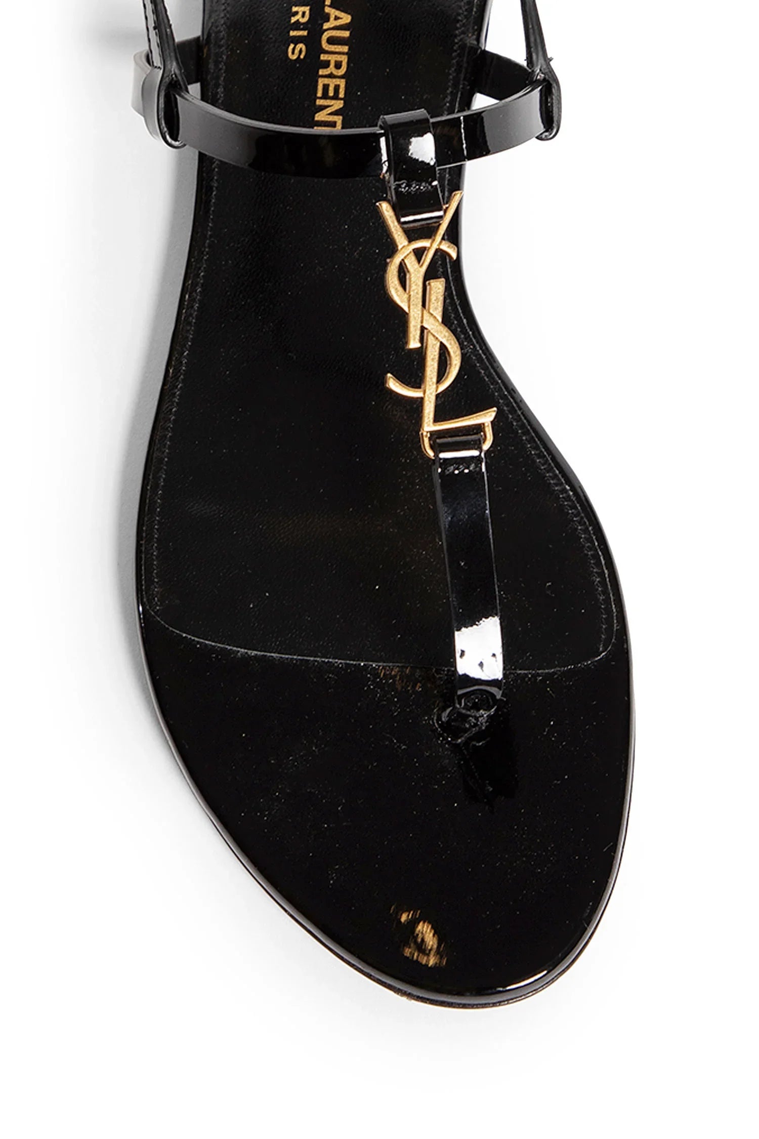 SAINT LAURENT WOMAN BLACK SANDALS & SLIDES - Antonioli.eu