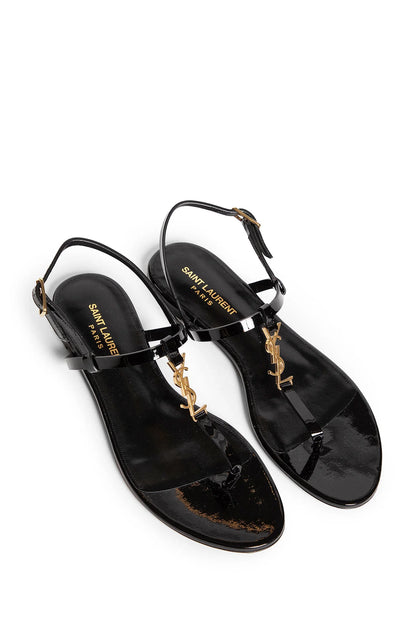 SAINT LAURENT WOMAN BLACK SANDALS & SLIDES - Antonioli.eu