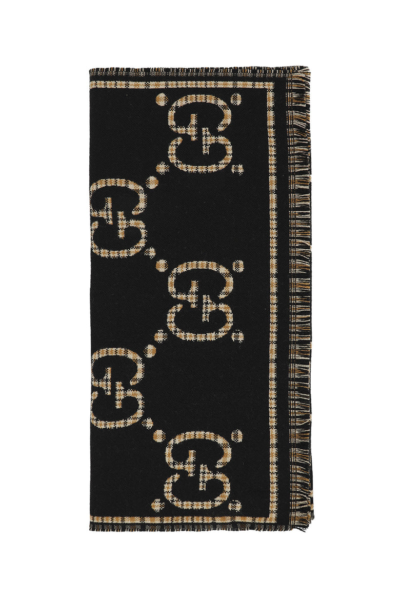 GUCCI Check GG Wool Scarf man