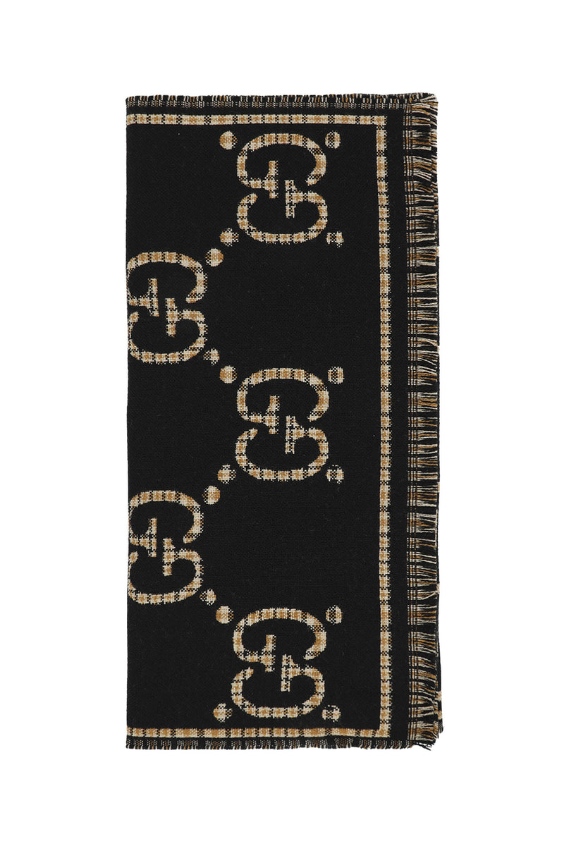 GUCCI Check GG Wool Scarf man