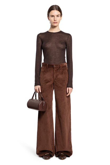 THE ROW WOMAN BROWN TROUSERS