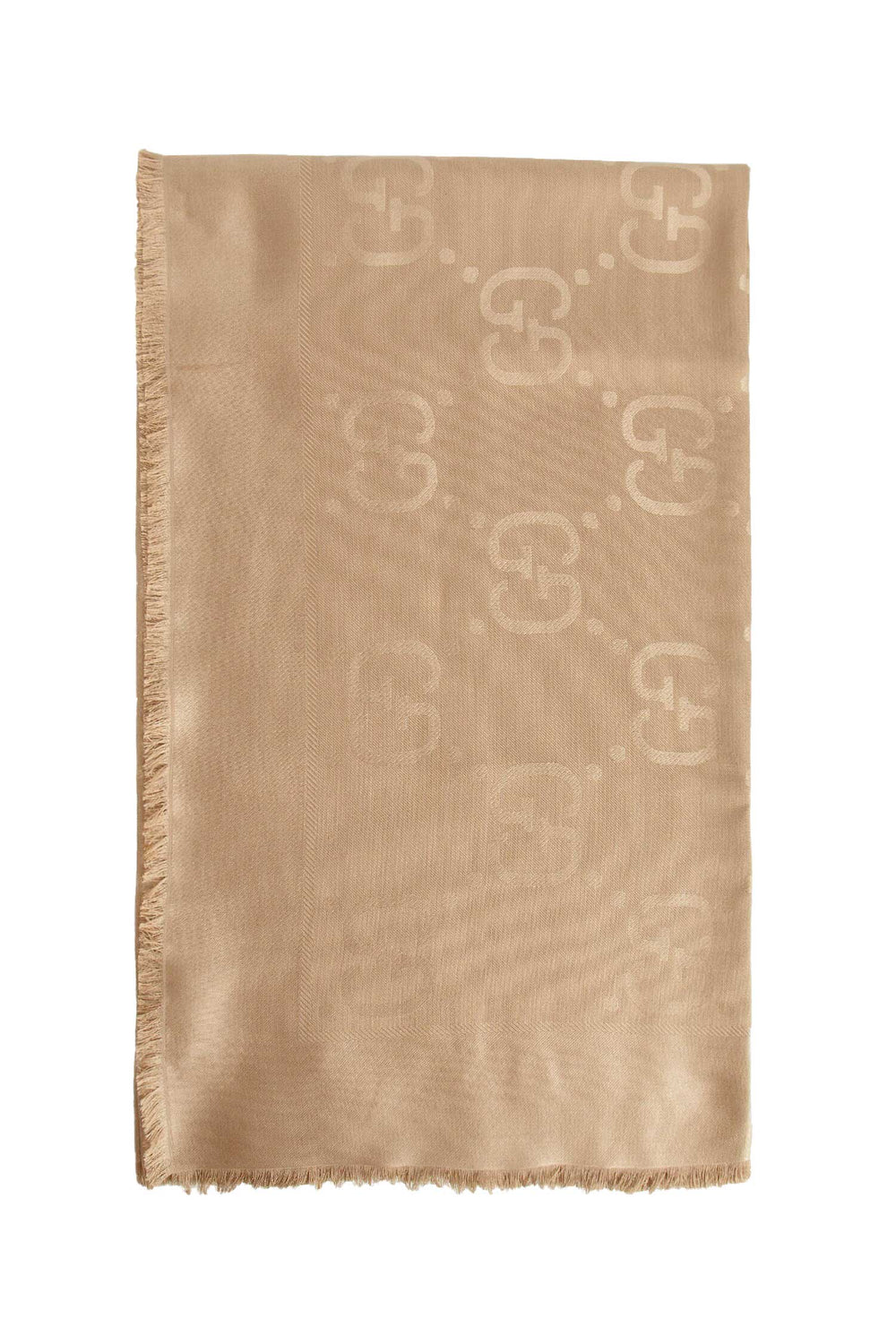 GUCCI Jacquard Silk Wool Shawl woman