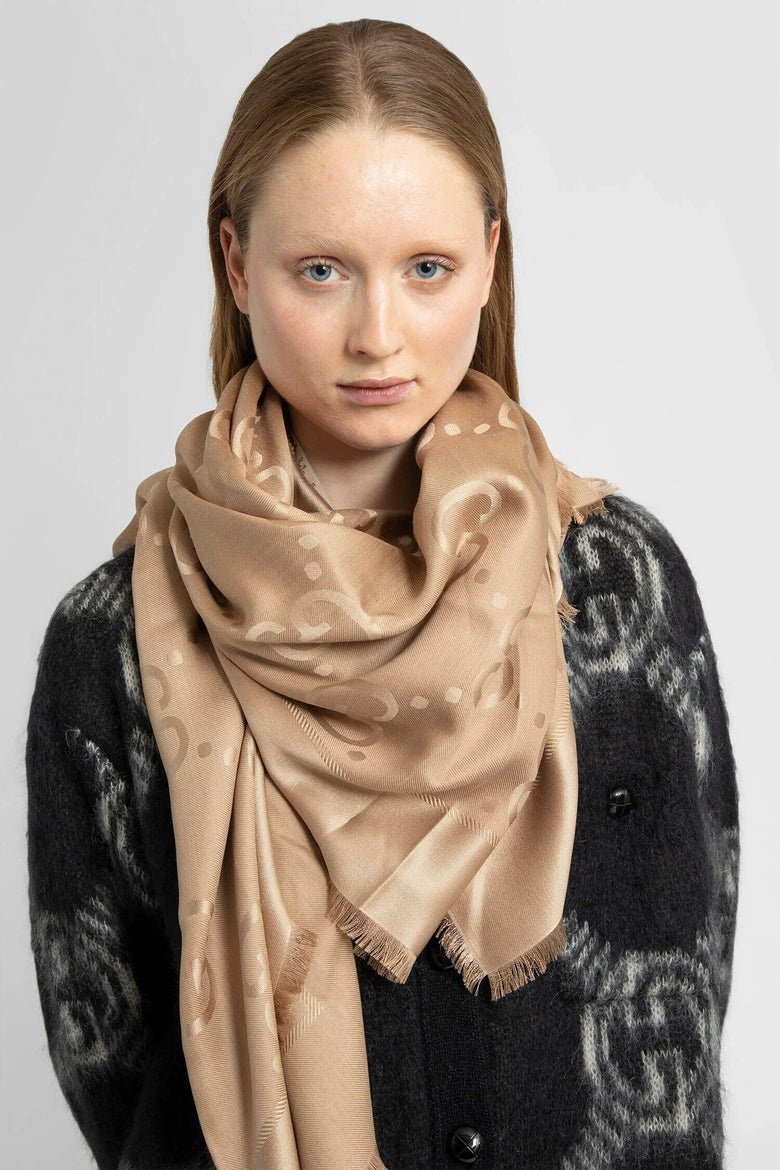 Jacquard Silk Wool Shawl - Antonioli.eu