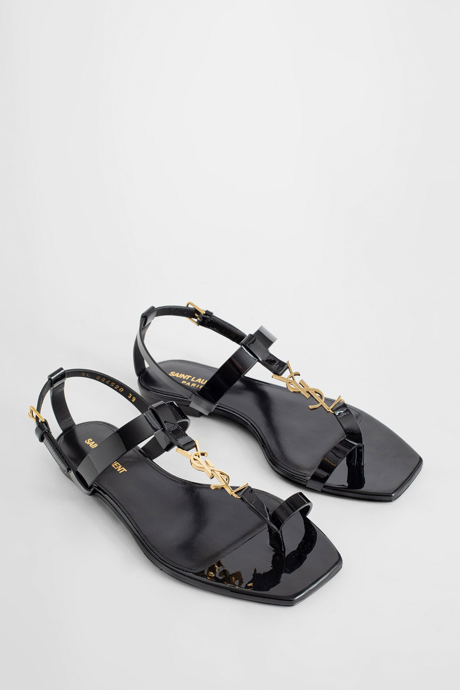 SAINT LAURENT WOMAN BLACK SANDALS