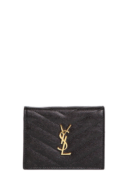 SAINT LAURENT WOMAN BLACK WALLETS & CARDHOLDERS