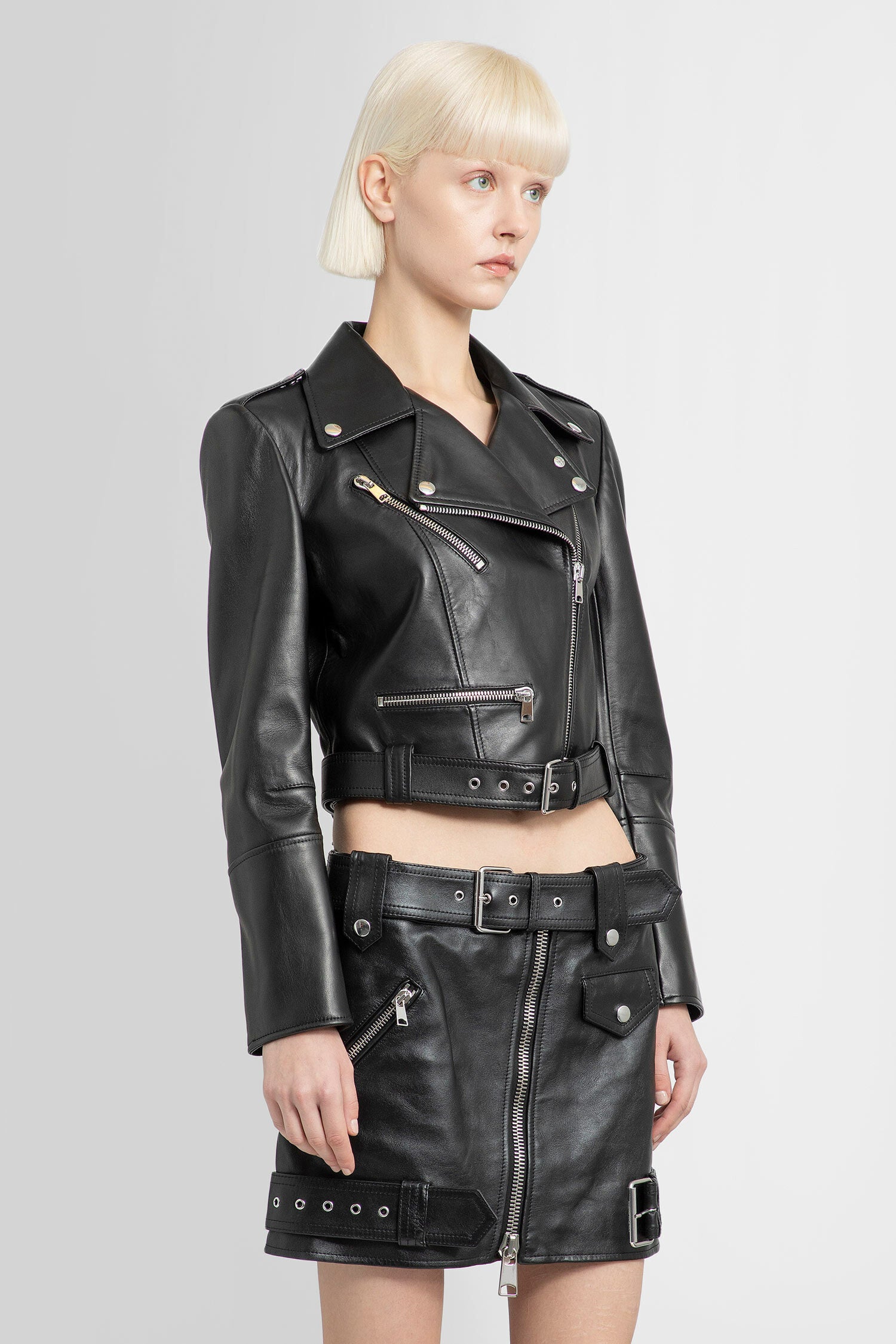 ALEXANDER MCQUEEN WOMAN BLACK JACKETS