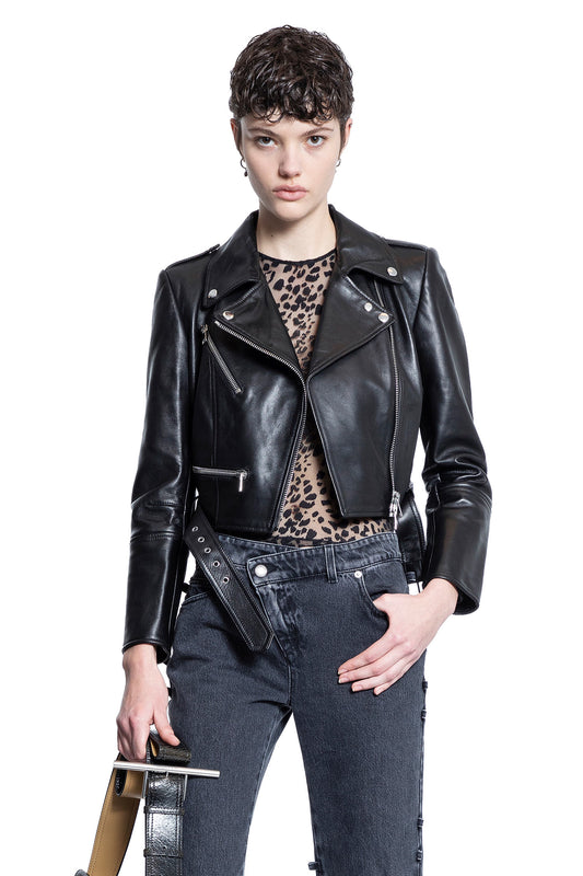 ALEXANDER MCQUEEN WOMAN BLACK JACKETS