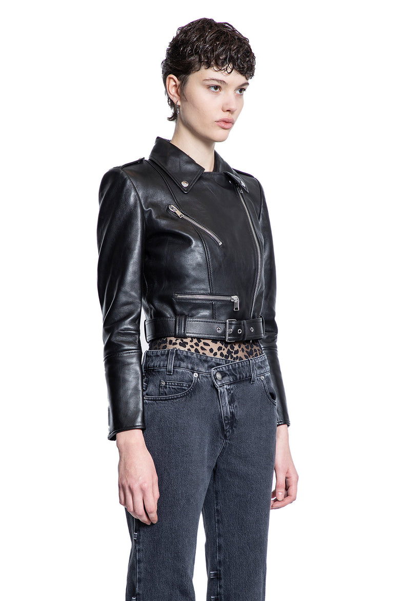 ALEXANDER MCQUEEN WOMAN BLACK JACKETS