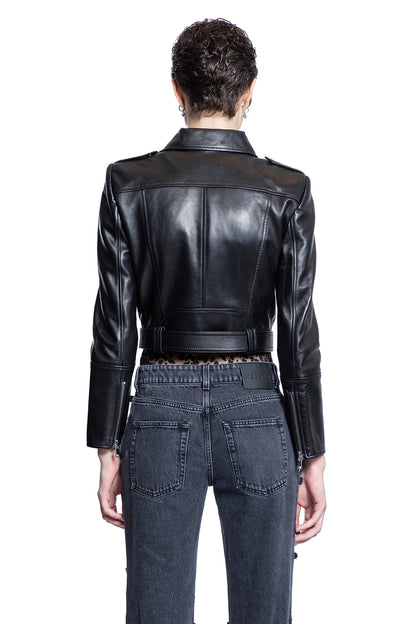 ALEXANDER MCQUEEN WOMAN BLACK JACKETS