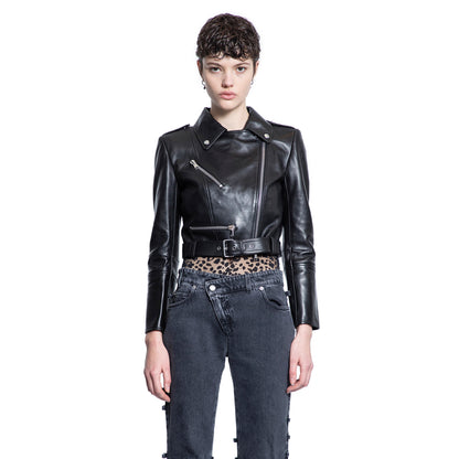 ALEXANDER MCQUEEN WOMAN BLACK JACKETS