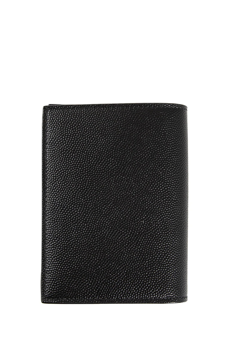 SAINT LAURENT Credit Card Wallet in Grain De Poudre Leather man
