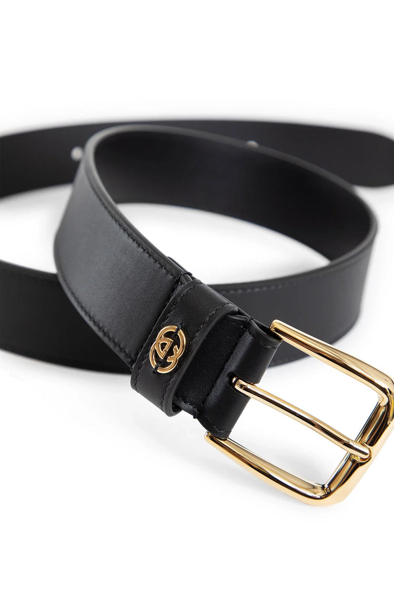 squared buckled belt and interlocking g - Antonioli.eu