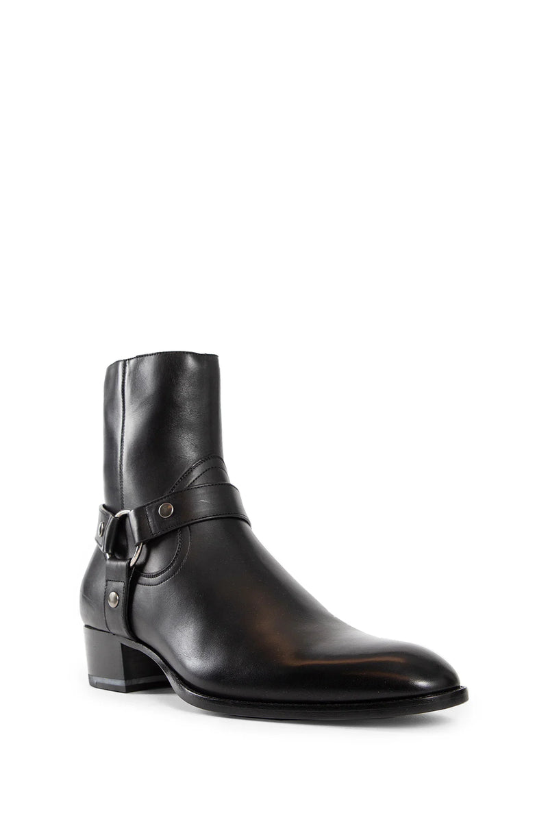 Wyatt harness boots in smooth leather - Antonioli.eu