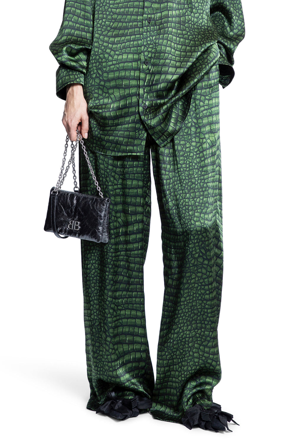 BALENCIAGA WOMAN GREEN TROUSERS