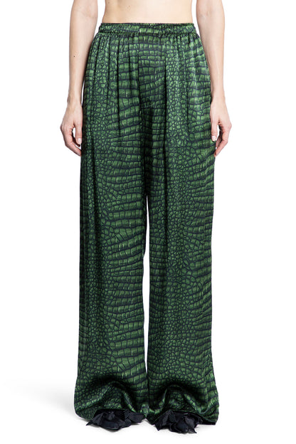 BALENCIAGA WOMAN GREEN TROUSERS