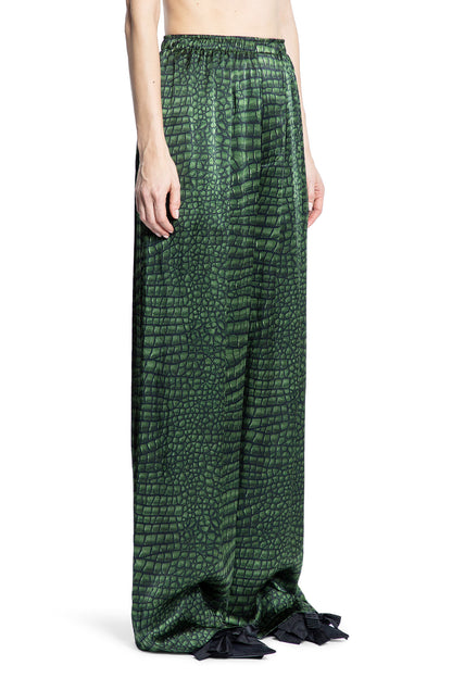 BALENCIAGA WOMAN GREEN TROUSERS