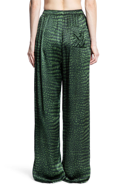 BALENCIAGA WOMAN GREEN TROUSERS