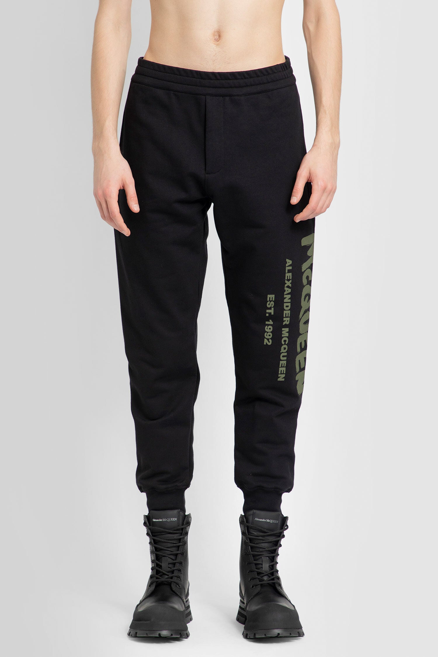 ALEXANDER MCQUEEN MAN BLACK TROUSERS