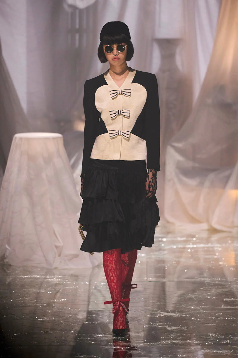 Crêpe Couture Jacket with Bows - Antonioli.eu