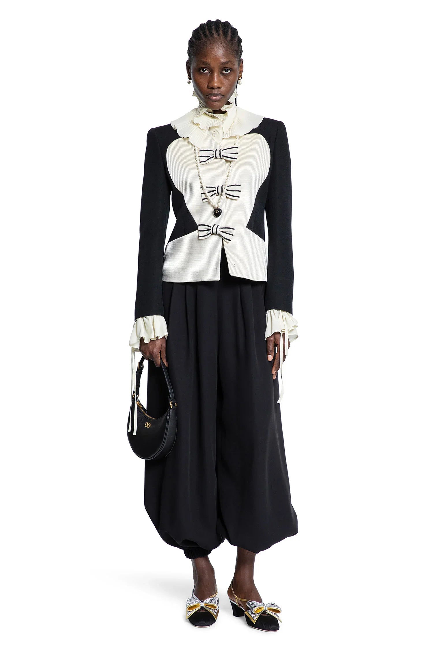 VALENTINO WOMAN BLACK TROUSERS - Antonioli.eu