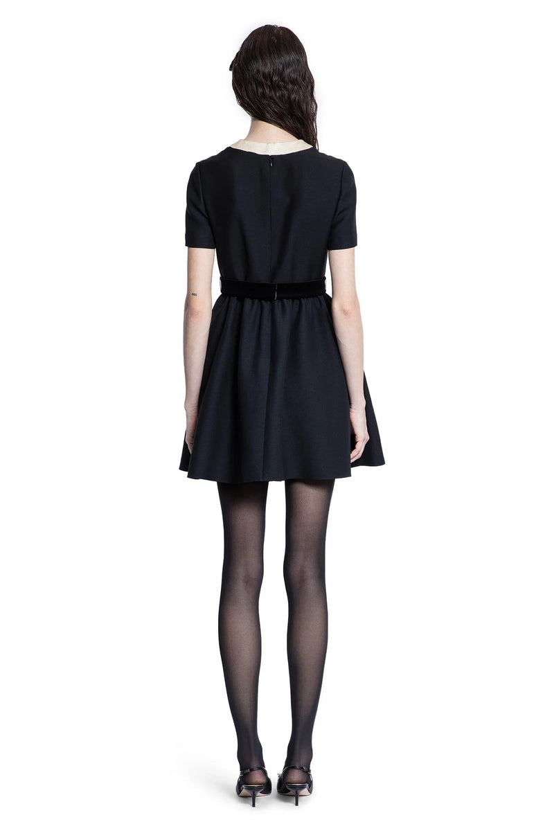 Crêpe Couture Mini Dress with Bows - Antonioli.eu